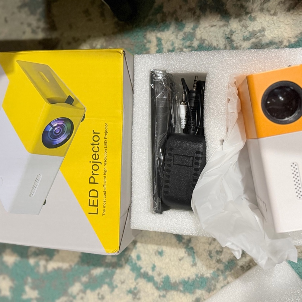 Compact Yellow and White LED Projector